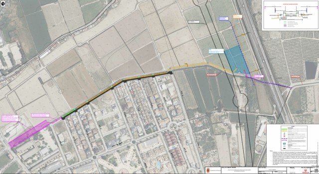 Almoradí prepara un nuevo colector de pluviales y una zona de drenaje para reducir las inundaciones en El Bañet