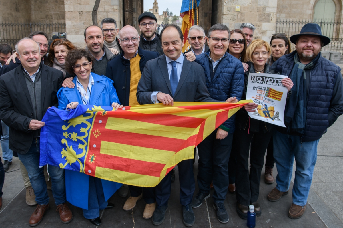 Protesta en favor del derecho civil valenciano. - Foto: KIKE TABERNER Protesta en favor del derecho civil valenciano.