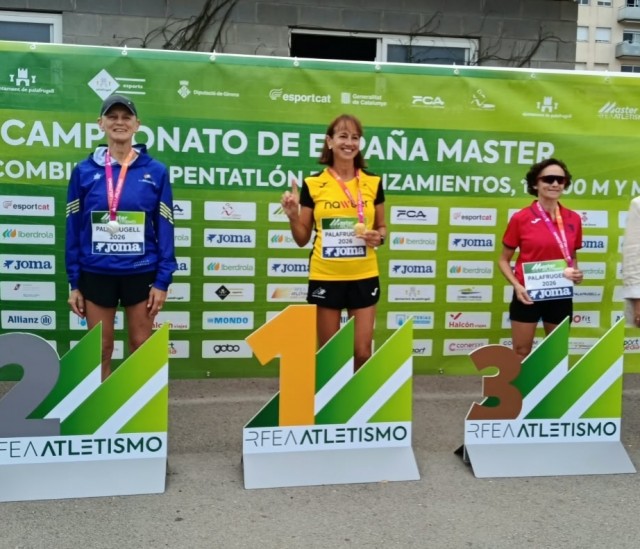 Oro nacional para María Nicolás en la milla F60 y David Céspedes en el decatlón M40