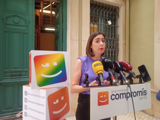 Compromís lamenta el rechazo en Elche a la moción LGTBI, el PP justifica por críticas de la oposición