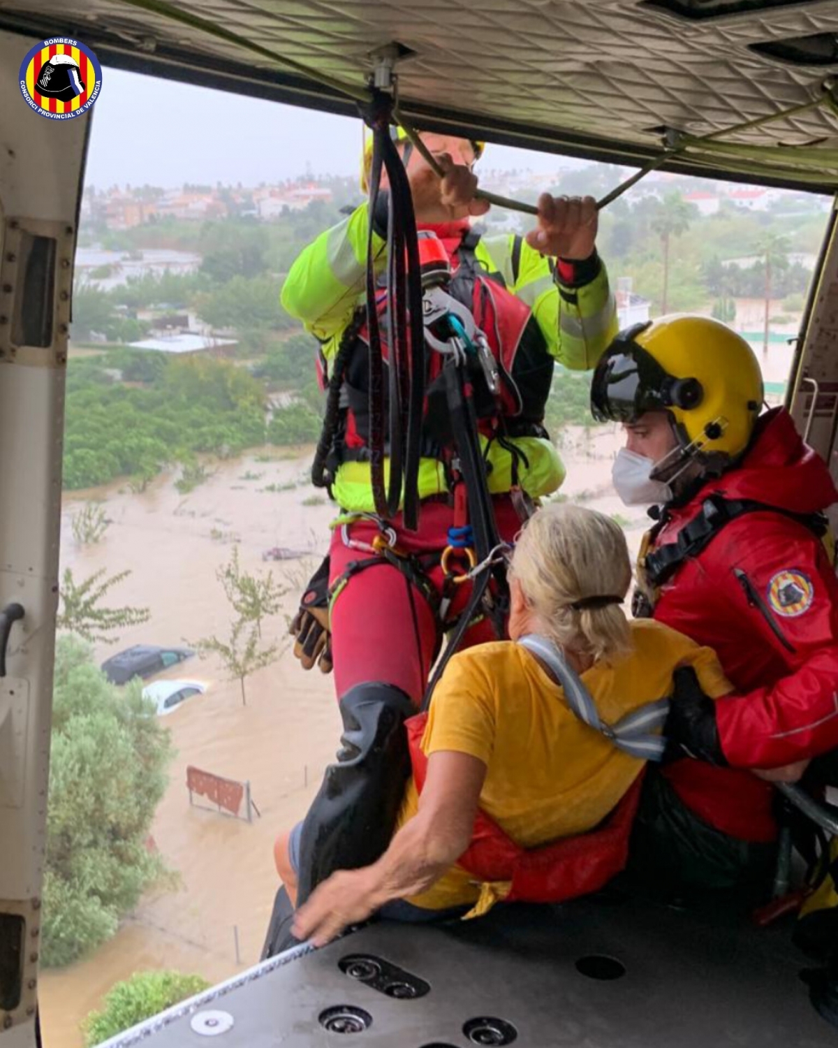 Imágenes de uno de los rescates de los Bomberos.