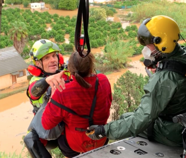 Imagen de los rescates en la Safor.