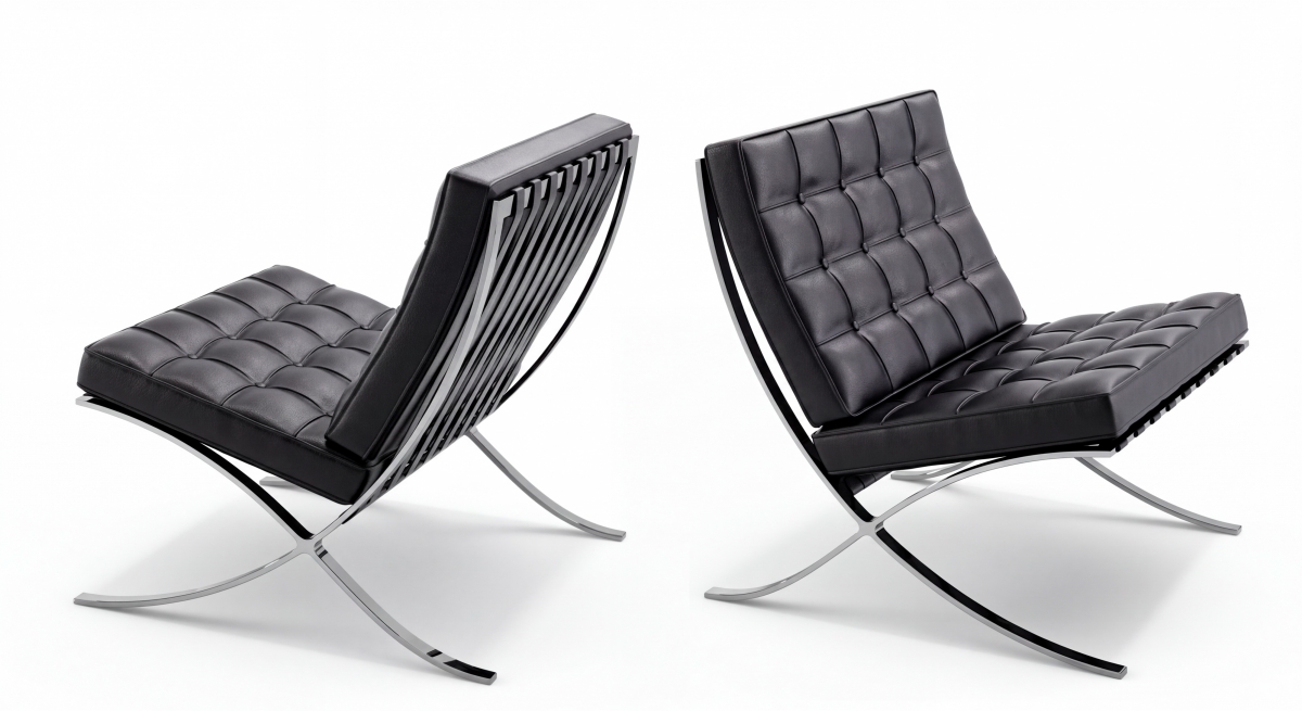Lilly Reich y Ludwig Mies van der Rohe, Silla Barcelona, 1929.