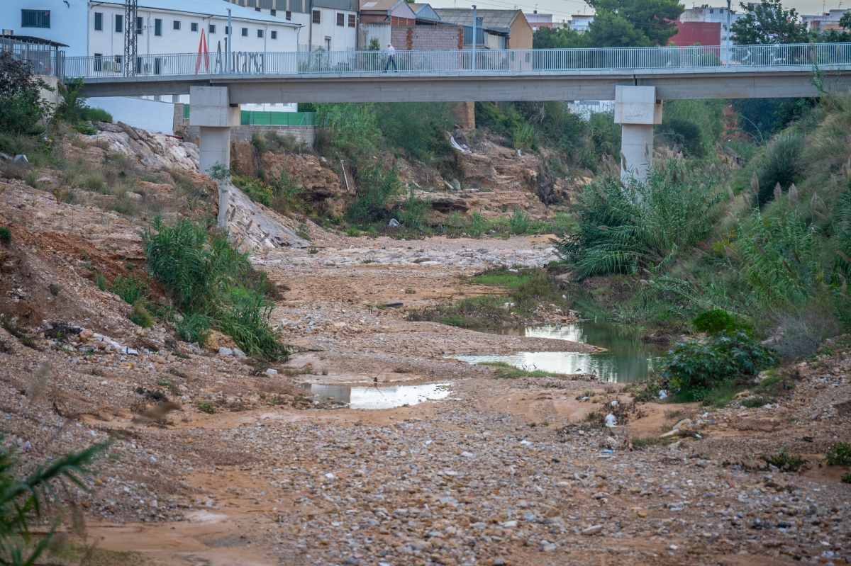 Barranco de la Horteta a su paso por Torrent. - Foto: KIKE TABERNER Barranco de la Horteta a su paso por Torrent.