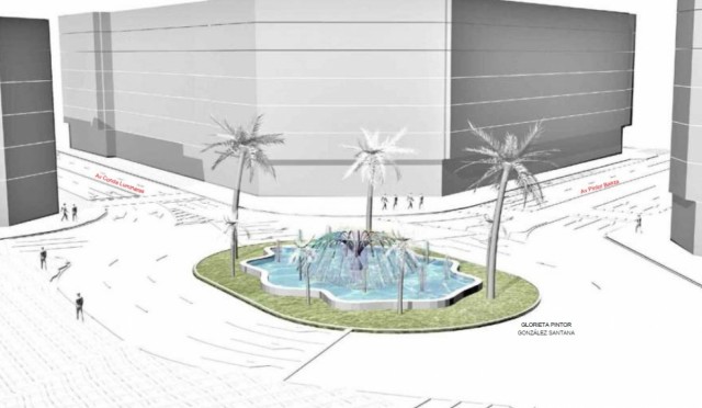 Así será la 'nueva' glorieta de Plaza América de Alicante: fuente con iluminación por 846.000 euros