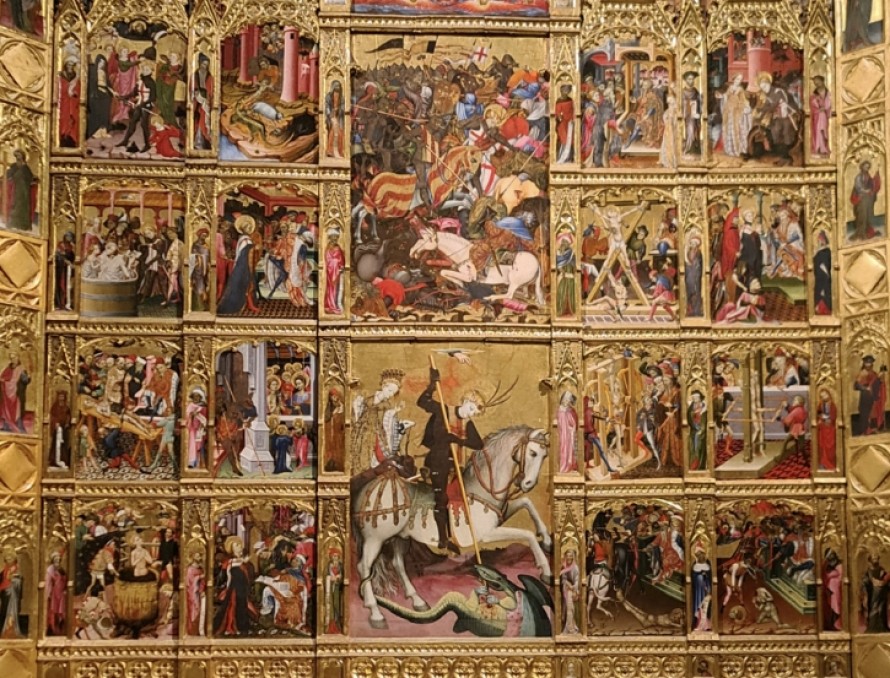 La Societat Castellonenca de Cultura presenta un estudio sobre el retablo de Sant Jordi del Centenar de la Ploma
