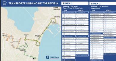 Torrevieja elimina el transbordo en el Hospital para las líneas 1 y 2 del autobús urbano desde noviembre