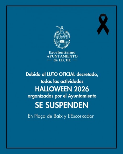 Elche suspende los actos de Halloween y las representaciones del Festival Medieval por el luto oficial