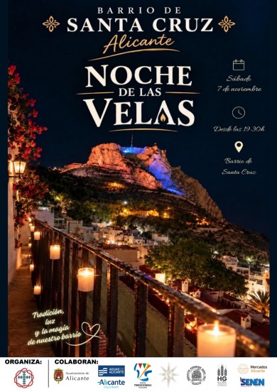 6.000 velas iluminarán el 7 de noviembre el barrio de Santa Cruz de Alicante en la II Noche de las Velas