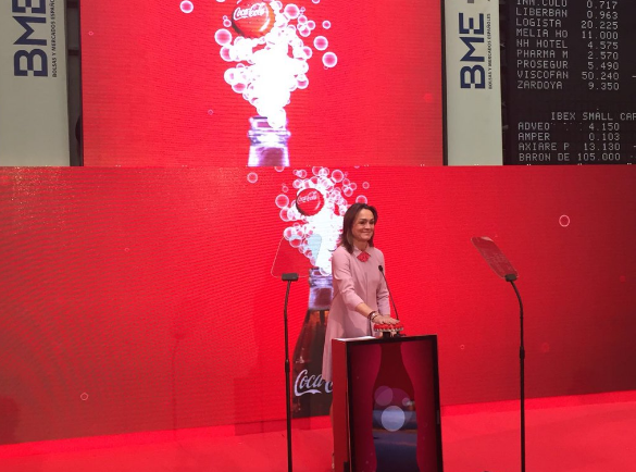 Coca-Cola debuta en la bolsa española a 35,58 euros por acción