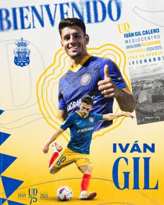 La UD Las Palmas ficha al interior Iván Gil por tres temporadas, hasta 2027