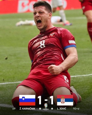 Jovic salva a Serbia en el último córner