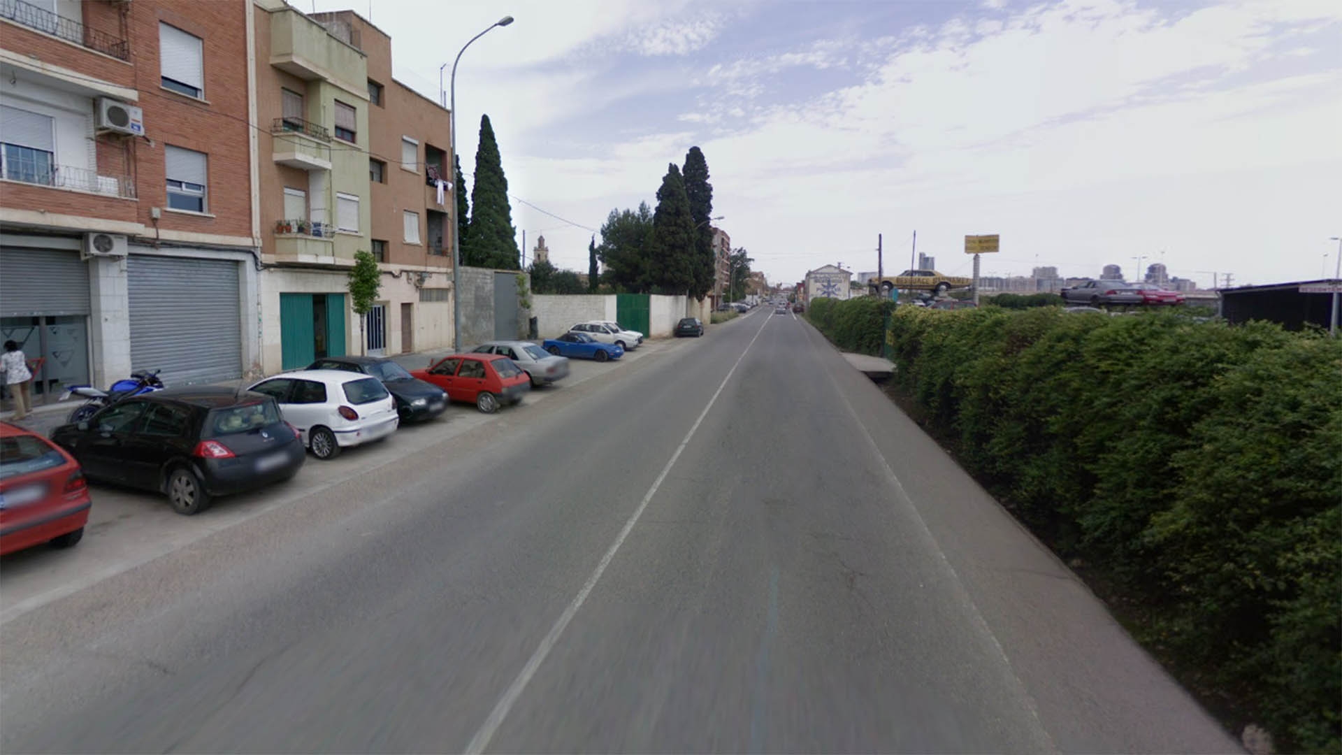 Tramo del Camí Nou de Paterna a su paso por Benimàmet. Foto: AYUNTAMIENTO DE VALÈNCIA - 