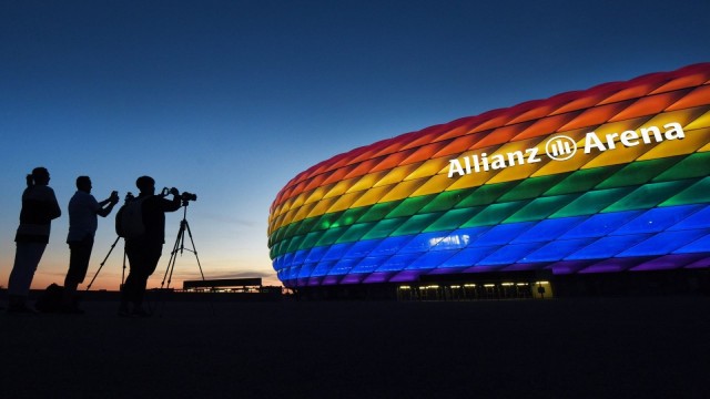 El estadio de Múnich, sede de la EURO, se iluminará con los colores arcoíris los días 22 y 23 de junio