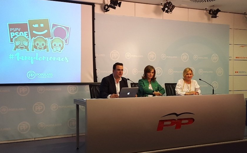 Miguel Bailach, Elena Bastidas y Mª Carmen Contelles. FOTO: PPCV - 