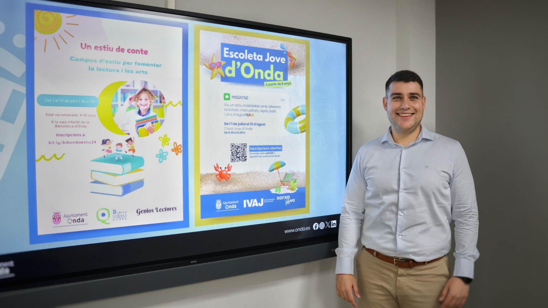 Onda suma dos nuevos servicios de conciliación familiar con la 'Escoleta Jove' y 'Un estiu de conte'