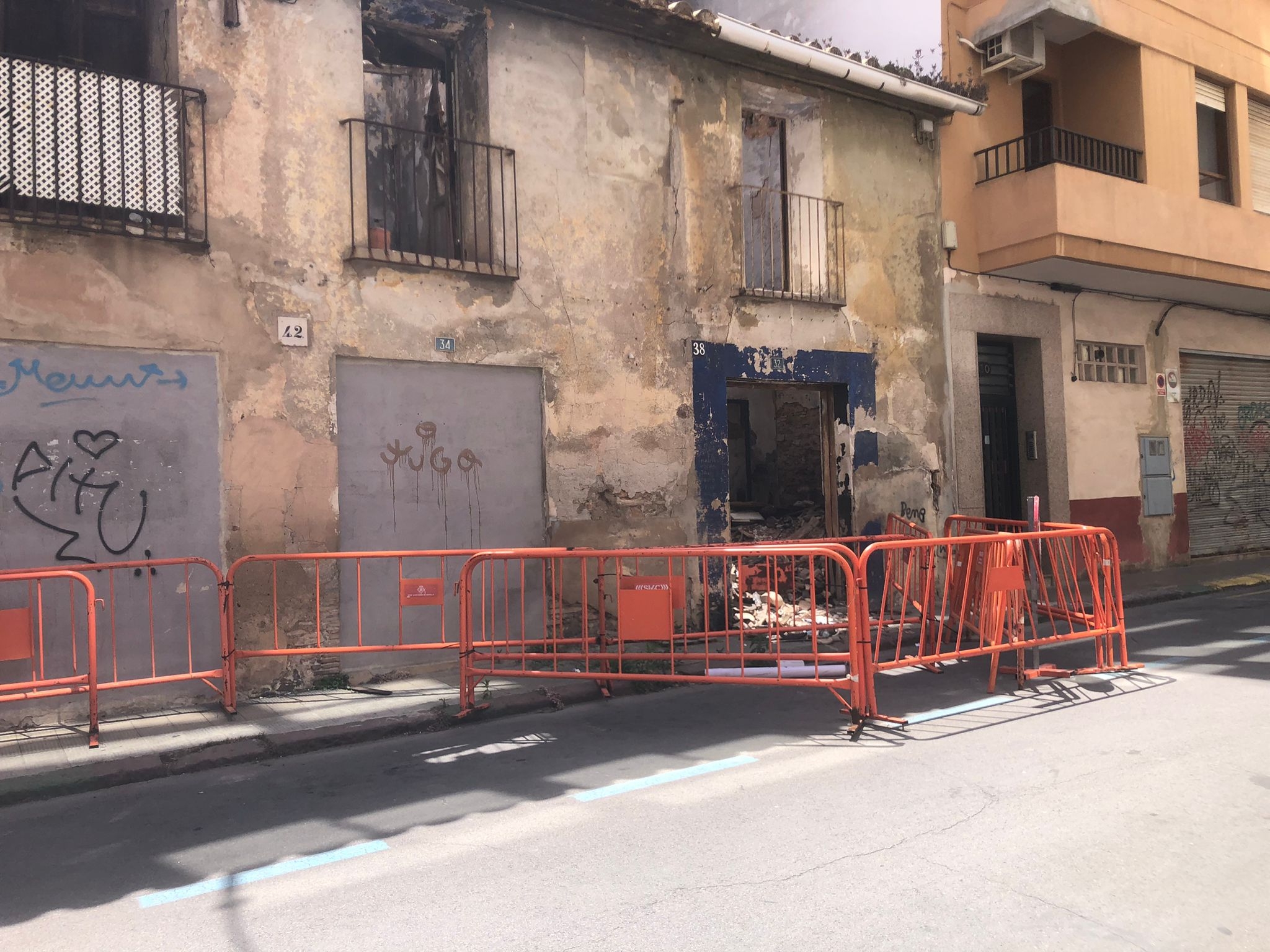 El PSPV de Castelló pide a Carrasco que actúe ante una vivienda derruida en la calle Pintor Castell
