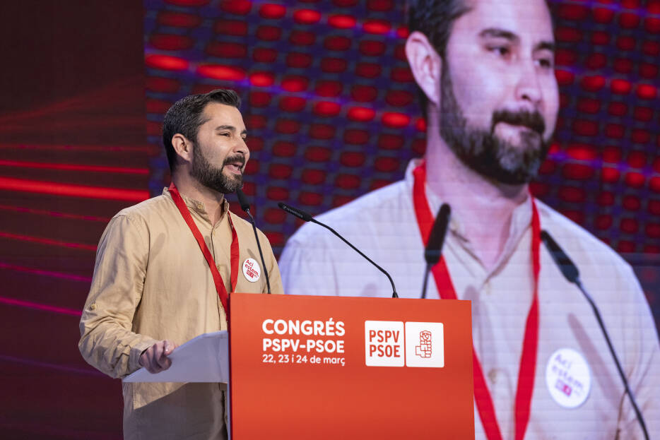 Samuel Falomir en el último Congreso del PSPV. Foto: Carme Ripollés - 