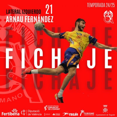 Arnau Fernández vuelve al Fertiberia BM Puerto Sagunto
