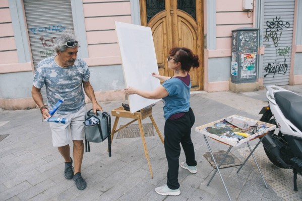 Maratón de pintura rápida en Russafa
