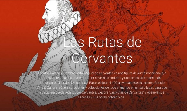 Google pone más de 1.000 archivos sobre Cervantes a un golpe de 'clic' en 'Las Rutas de Cervantes'