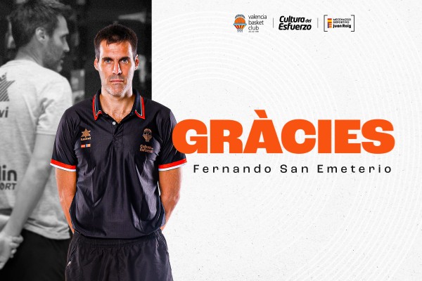 Fernando San Emeterio termina una etapa de nueve años en Valencia Basket
