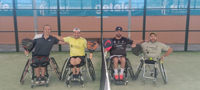 Topher Triviño da la última victoria al equipo UPV IN de pádel en silla antes del Campeonato de España 