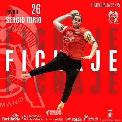 El Fertiberia BM Puerto Sagunto ficha pivote Sergio Torío