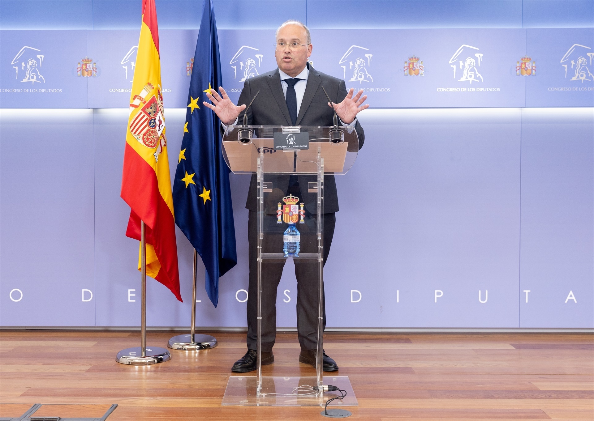 El portavoz del PP en el Congreso, Miguel Tellado. Foto: E.PARRA/EP - 