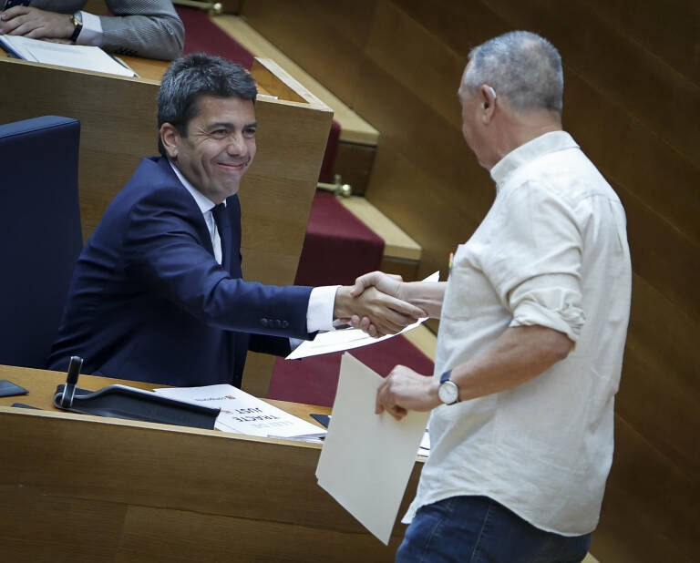 Carlos Mazón se reunirá este viernes con Joan Baldoví por primera vez esta legislatura
