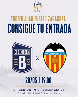 El CF Benidorm celebra ante el Valencia su primer gran éxito tras la refundación