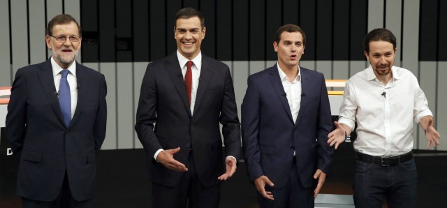 Rivera, libre de marca, gana el debate frente a la vigilancia del resto de candidatos