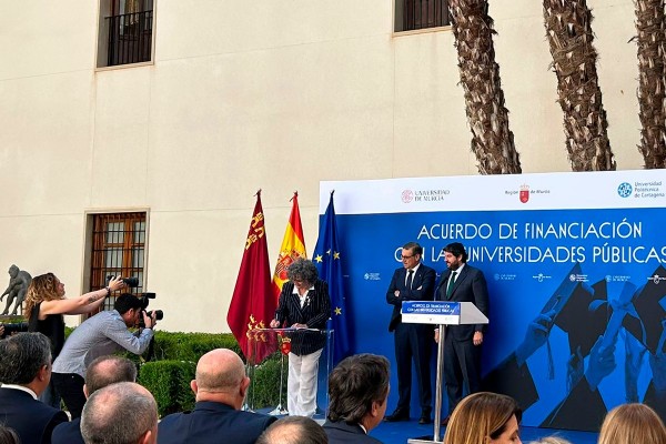 Las universidades públicas de la Región recibirán más de 1.300 millones de euros del Gobierno regional los próximos cinco años 