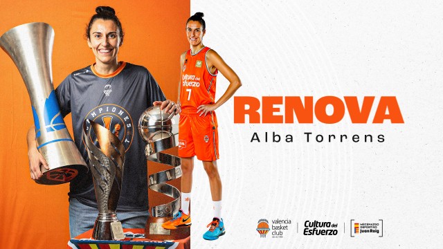 Valencia Basket anuncia la continuidad De Alba Torrens en la plantilla