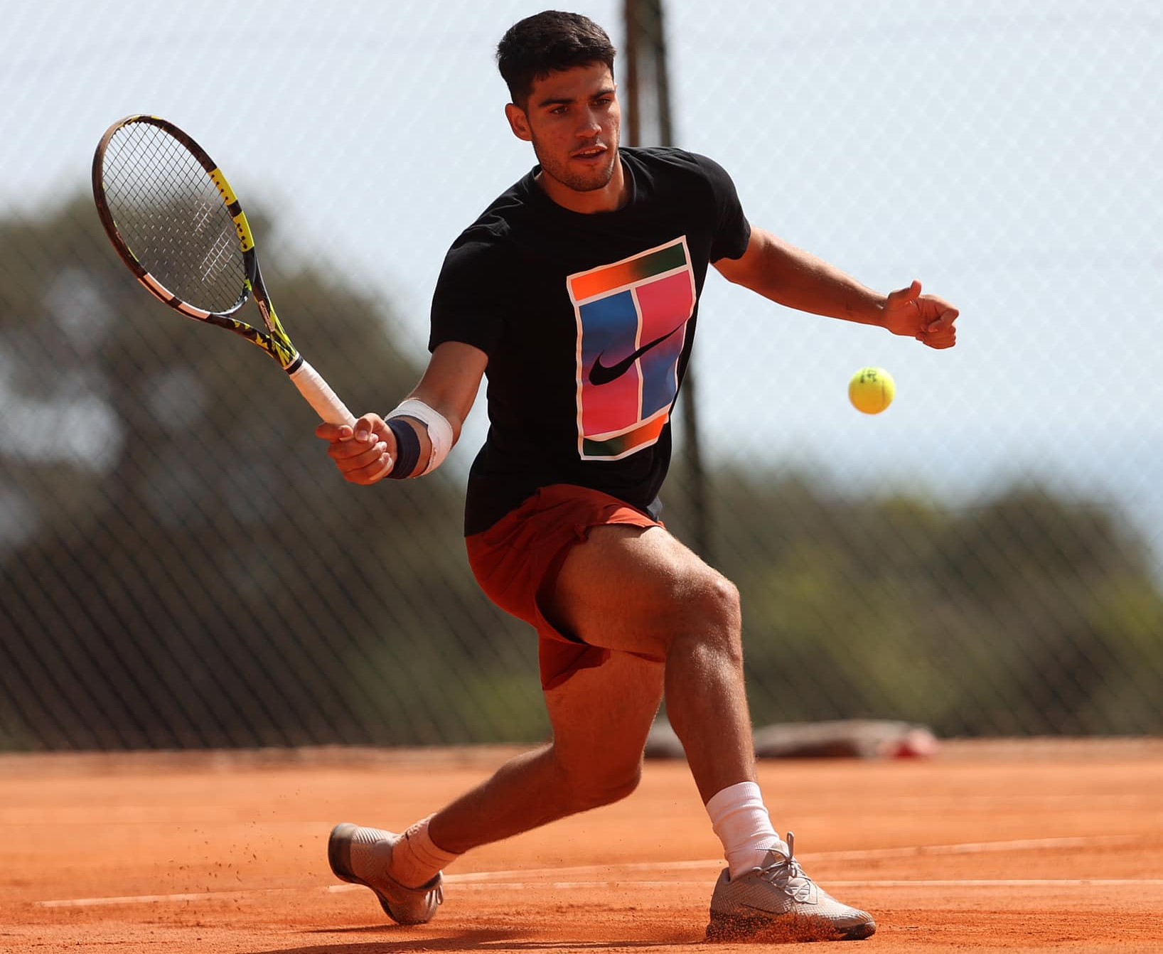 Carlos Alcaraz en un entrenamiento. Foto: CA - 