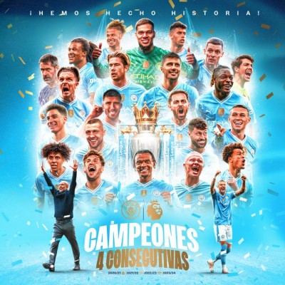 El Manchester City consigue su cuarta Premier League consecutiva

