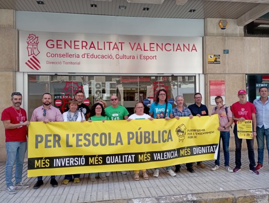 Plataforma per l'Ensenyament prevé más protestas y recursos contra la política educativa de PP-Vox