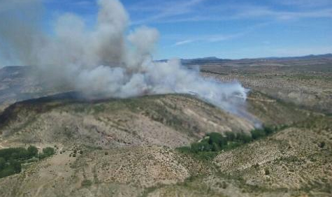 Declarado un incendio forestal en Vallanca