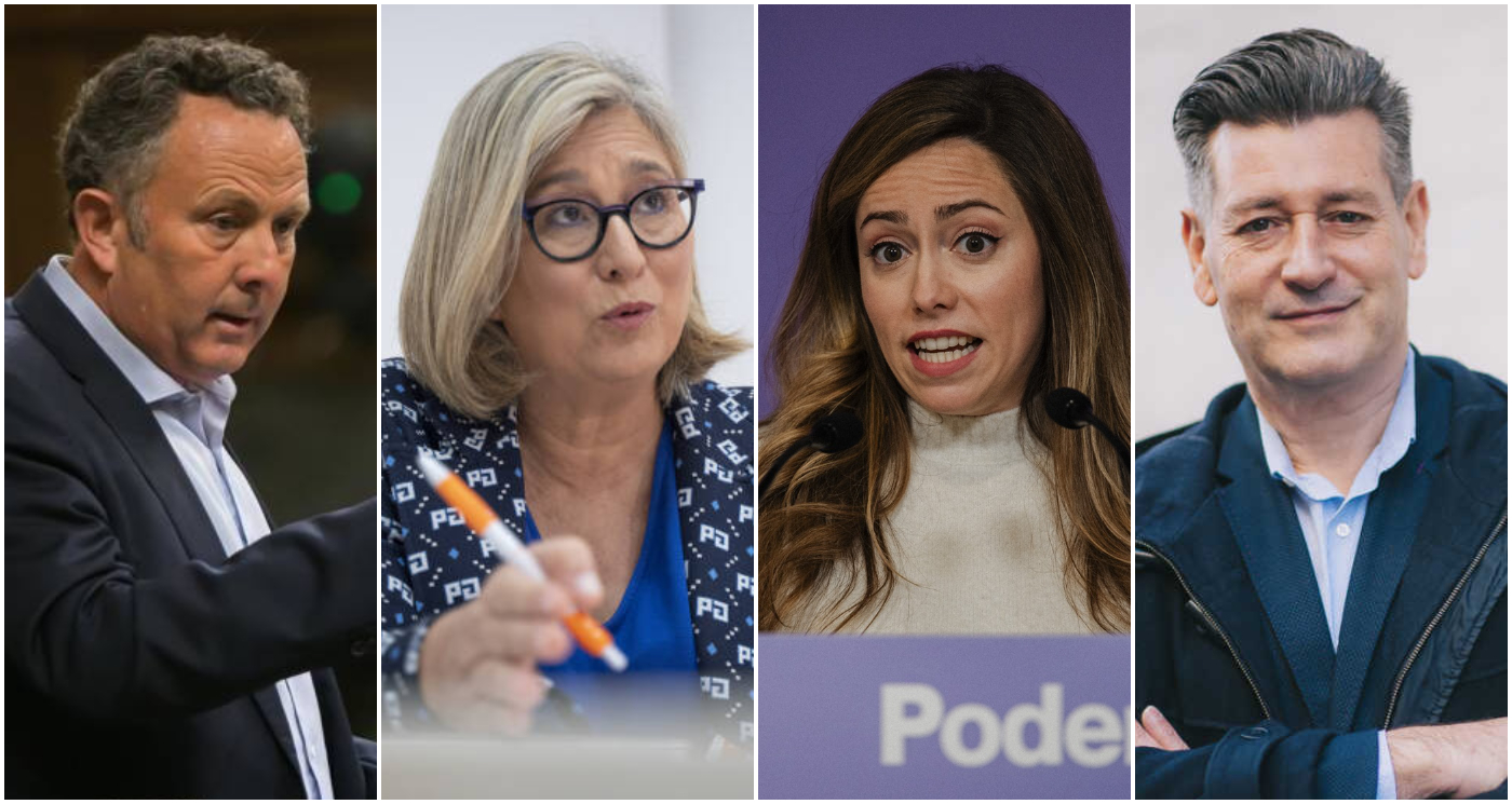 Enric Bataller, Mamen Peris, María Teresa Pérez y José Enrique Aguar, algunos de los valencianos en las listas europeas. Fotos: EP/VP  - 