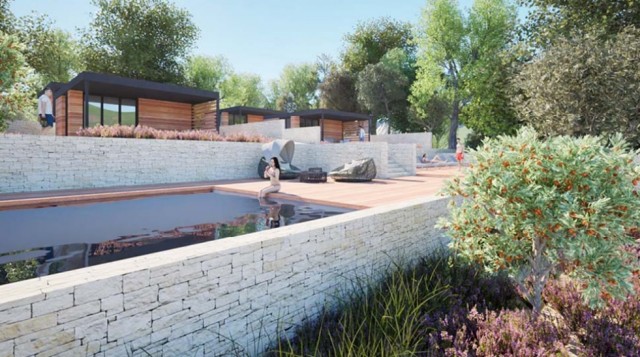 Proyectan un ‘resort’ a los pies del Parc Natural del Desert con 16 bungalows, restaurante y piscina