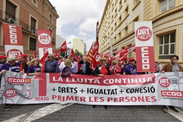 Castelló celebra un 1 de Mayo dividido: dos manifestaciones casi coincidentes y dos lemas