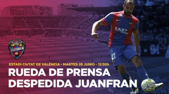 Juanfran, a punto de cumplir 40, se despide el martes del Levante