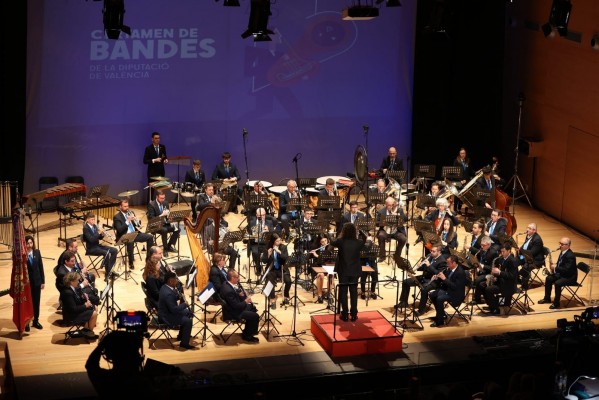 El Certamen de Bandas de Música de la Diputación vuelve este fin de semana al Palau de la Música