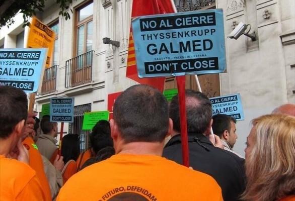 La plantilla de Thyssenkrupp Galmed convoca huelgas ante la 