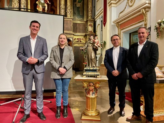 Diputación restaura la imagen de San Antonio de Padua y ensalza el patrimonio cultural de Altura