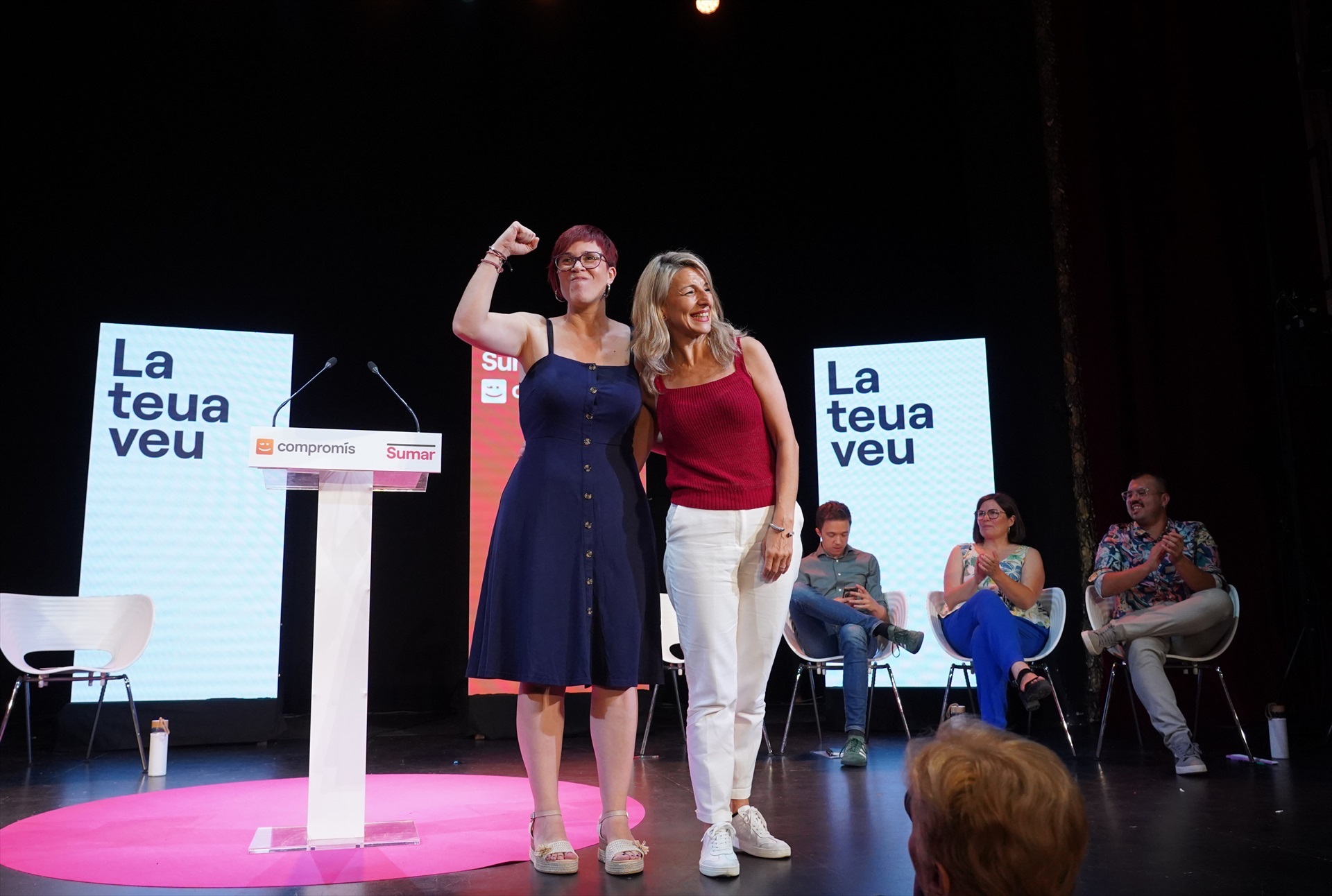 Micó y Díaz en un acto de candidatos al Congreso por Valencia el pasado julio. Foto: EDUARDO MANZANA/EP - 