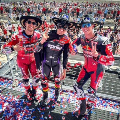 Acosta es segundo en MotoGP y Aldeguer tercero en Moto2 en Austin
