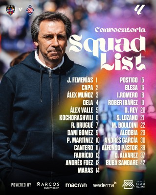 Óscar Clemente, la única baja en la lista del Levante ante el Amorebieta