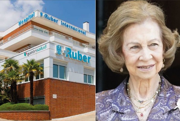 Los Reyes acuden al Hospital Ruber Internacional (Quirónsalud) para visitar a doña Sofía

