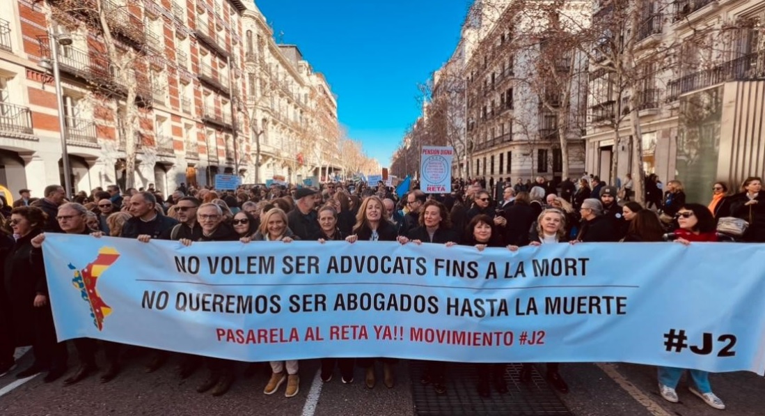 Más de 2.000 abogados y procuradores de Castellón se movilizarán en Madrid por pensiones dignas